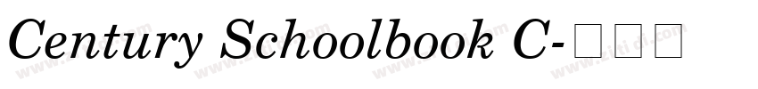 Century Schoolbook C字体转换